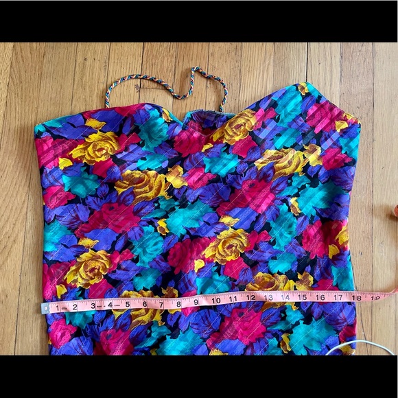 80s Vintage Floral Slip Sheer Nightgown - Picture 7 of 7